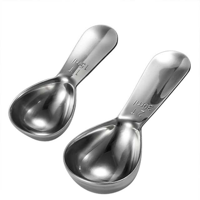Juego de accesorios de cocina de acero inoxidable de alta calidad, cucharas medidoras de café