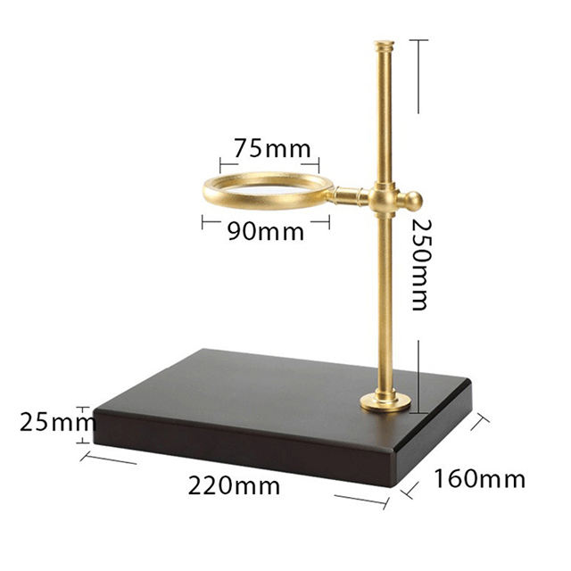 Venta al por mayor, soporte para filtro de café de cobre, soporte para filtro de goteo, base de madera de nogal, altura ajustable