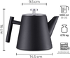 Tetera de acero inoxidable con calentador de doble pared de 1,2 L Mantiene el té caliente durante mucho tiempo con la tetera con infusor de té