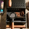 Barista Style Espresso Long Coffee Knock Bin Accesorios Cajón Acero inoxidable Knock Box Negro