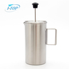Percolador de café para acampar, olla de acero inoxidable 304 para hacer café, para viajes al aire libre, estufa de fogata, prensa de café de preparación rápida