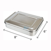 Fiambrera bento ecológica de alta calidad sellada rectangular a prueba de fugas, fiambrera de acero inoxidable de doble capa para niños y adultos