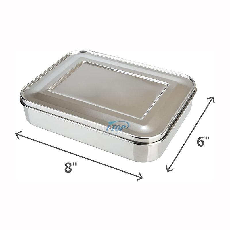 Fiambrera bento ecológica de alta calidad sellada rectangular a prueba de fugas, fiambrera de acero inoxidable de doble capa para niños y adultos