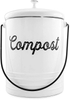 Compostador de 1,3 galones para encimera de cocina, a prueba de óxido, filtros antiolor para interiores, cubo de compostaje con tapa