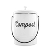 Compostador de 1,3 galones para encimera de cocina, a prueba de óxido, filtros antiolor para interiores, cubo de compostaje con tapa