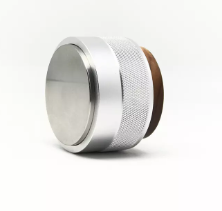 Distribuidor de café de 58 mm, distribuidor de café de acero inoxidable, decoración de nogal, distribuidor de café de altura ajustable con madera