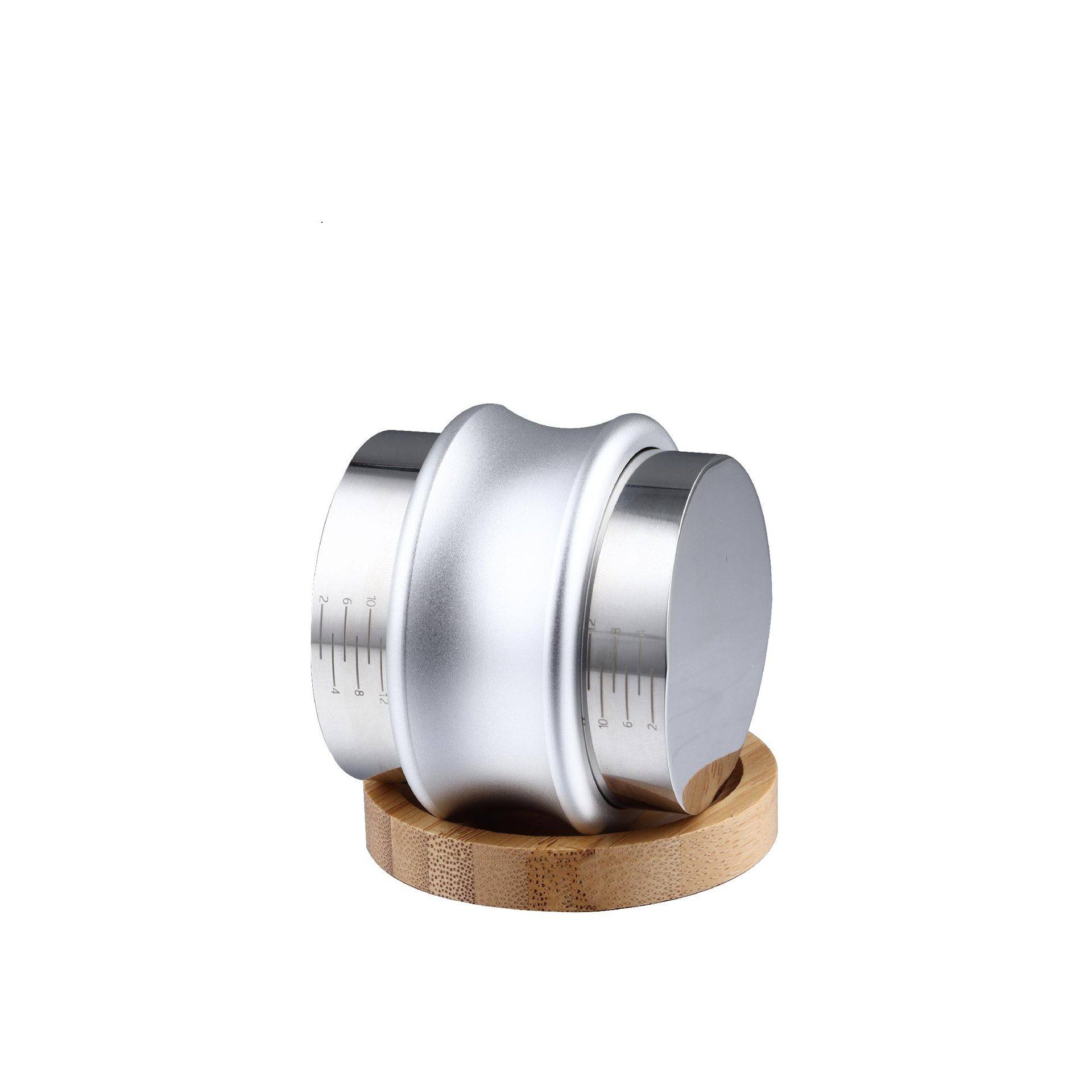 Nivelador de distribuidor de café de 53,3 mm y manipulador manual, herramienta de prensado de espresso |Doble cara, profundidad ajustable |Espresso resistente ha