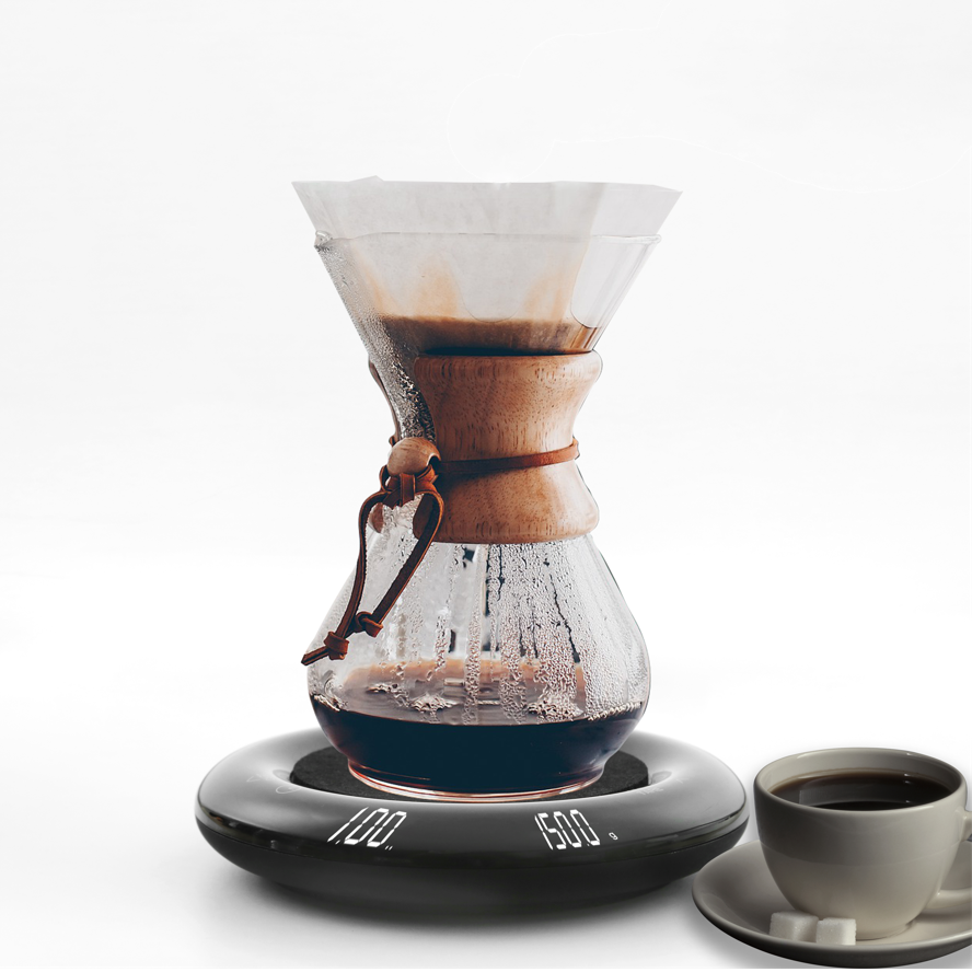 2Kg 0,1g etiqueta privada plataforma acrílica pantalla táctil temporizador cocina electrónica digital verter sobre báscula de café