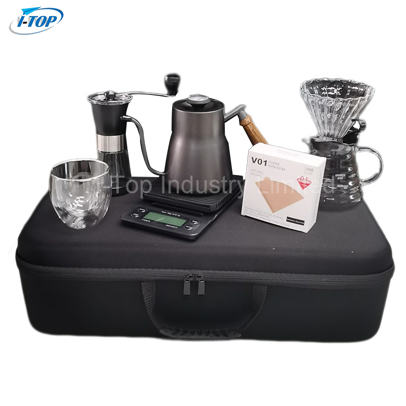 Exquisitas herramientas para preparar café a mano, juego de regalo de café hecho a mano con gotero V60