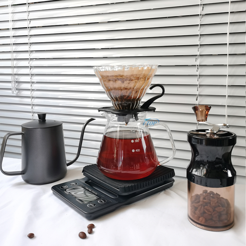 Fabricante de cafetera manual con logotipo personalizado, portátil, para acampar al aire libre, para viajes, fabricante de cajas de regalo, juego de café V60, juego de café