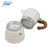 Mejor Moka Pot Aleación de aluminio Colorido Espresso Maker Mocha Pot Inducción de calor Disponible Mango de nylon