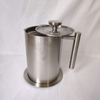 Colador de aceite de acero inoxidable, recipiente para grasa de tocino, recipiente, jarra, lata de almacenamiento con filtro, recipiente para aceite de cocina