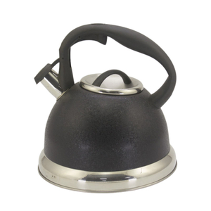 IT-CP1045 tetera silbante de té de acero inoxidable estilo europeo negro para regalo promocional