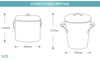 Contenedor de abono para cocina Encimera Contenedor de abono interior Cubo de abono para encimera con tapa 100% a prueba de herrumbre