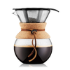 Cafetera de café en frío de vidrio con filtro de acero inoxidable
