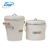 Cubo de compost de 1,0 galones Galvinizational Zinc Metal Easy Clean con filtro de carbón Cubo de compost