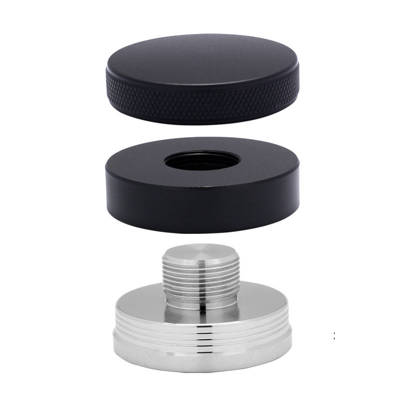 Espresso Tamper Coffee Distributor Tool Negro Profundidad ajustable Espresso Tamper Distribuidor de café de doble cabeza