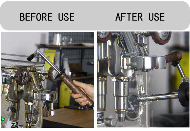 Limpiador de máquina de café semiautomático cepillo de limpieza de máquina de café cepillo de vapor, herramienta de limpieza de vapor de aluminio cepillo de café de nailon