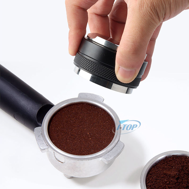 Distribución de manipulación manual Profundidad ajustable Tamper de espresso Nivelador de doble cabezal Distribuidor de café fácil