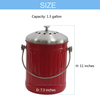 Cubo de compost de cocina para mostrador o debajo del fregadero Cubo de compost biodegradable ecológico de 1,3 galones de metal para interiores y apartamentos