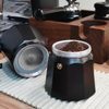 Juego de café Moka para acampar al aire libre, caja de juegos de café portátil con molinillo y moka, taza de café