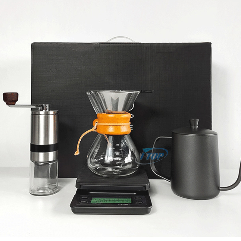 Juego de café de viaje Juego de regalo de máquina de café V60 Juego completo de herramientas de accesorios de café