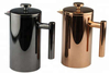 Prensa francesa espejo negro estilo clásico acero inoxidable 34 oz aislado doble pared cafetera prensa francesa con logotipo personalizado
