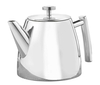 Tetera satinada resistente al calor de 1,2 L Tetera de acero inoxidable de doble pared con infusor