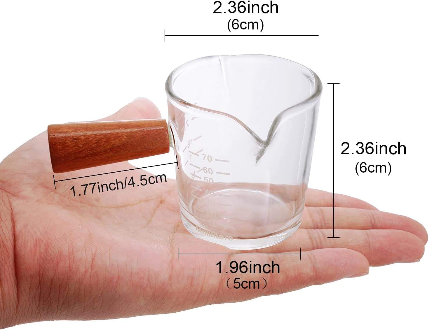 Transparente, venta al por mayor, pequeño vaso de chupito de Espresso, vaso creativo, café, té, bebidas, postre, desayuno, vaso de leche