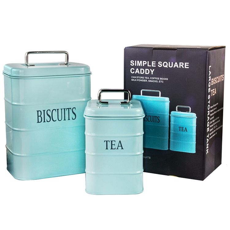 Juego de botes de azúcar para té y café de acero inoxidable más vendidos, 3 uds., tarros de almacenamiento de Color verde grande para alimentos