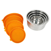 Fiambrera Bento respetuosa con el medio ambiente, juego de 4 cajas de almacenamiento de alimentos a prueba de fugas de acero inoxidable para niños, contenedor de sopa de salsa con tapa de silicona