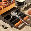 Barista Style Espresso Long Coffee Knock Bin Accesorios Cajón Acero inoxidable Knock Box Negro