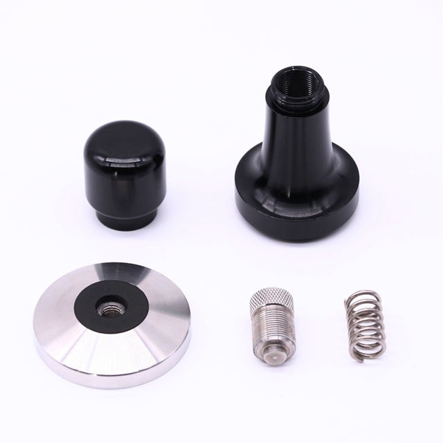 Mango y soporte de aluminio negro Barista Espresso Tamper 51-58mm Base Coffee Tamper con resorte