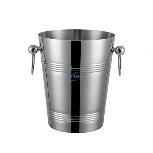 Cubo de hielo de doble pared de acero inoxidable con aislamiento de 3 cuartos de galón de estilo clásico para fiestas y bares