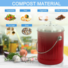 Cubo de compost de cocina para mostrador o debajo del fregadero Cubo de compost biodegradable ecológico de 1,3 galones de metal para interiores y apartamentos
