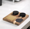 Espresso Tamper Base Accesorios Caja organizadora Compatible con todos los tamaños Espresso Marca Accesorios Estación de apisonamiento de nogal