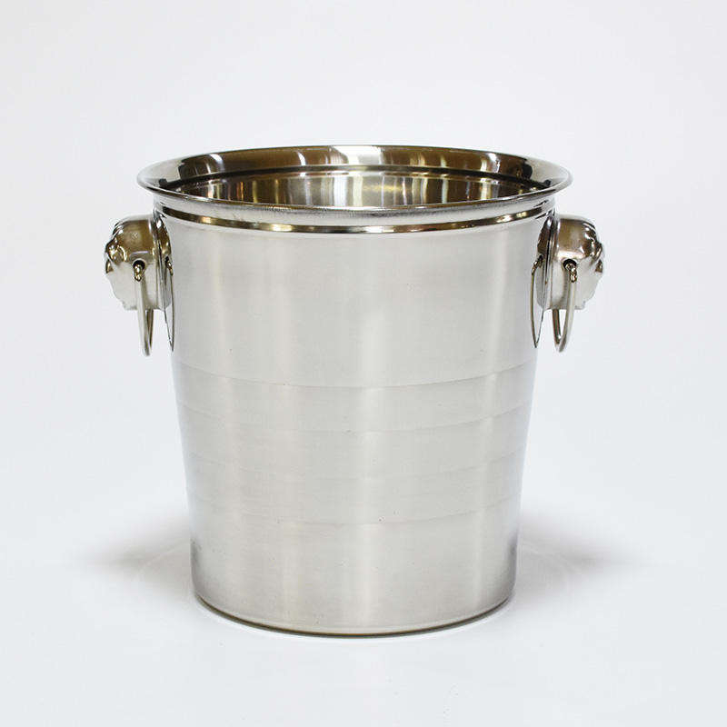 Cubitera de hielo de doble pared de Metal con tapa, pinzas para hielo y colador Cubitera de hielo aislada de 3L para coctelería, vino, accesorios de bar