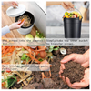 Producto Contenedor de cocina con asa de 1 galón para interiores, blanco con cubeta de plástico Contenedor de compostaje con filtro de carbón