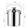 Enfriador de bebidas de fiesta con logotipo personalizado, acero inoxidable aislado, mantiene el hielo congelado, cubo de hielo más largo para cócteles y fiestas