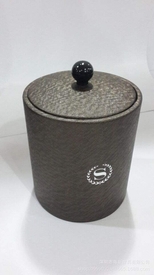 habitación de hotel cuero de la pu mini cerveza pequeña vino champán cubo de hielo de acero inoxidable enfriador de vino cubo de hielo con pinzas