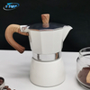 Mejor Moka Pot Aleación de aluminio Colorido Espresso Maker Mocha Pot Inducción de calor Disponible Mango de nylon