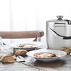Hielera aislada con pinzas y tapas para fiestas y bares, acero inoxidable de doble pared con colador Hielera con tapa