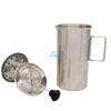 Percolador de café para acampar, olla de acero inoxidable 304 para hacer café, para viajes al aire libre, estufa de fogata, prensa de café de preparación rápida