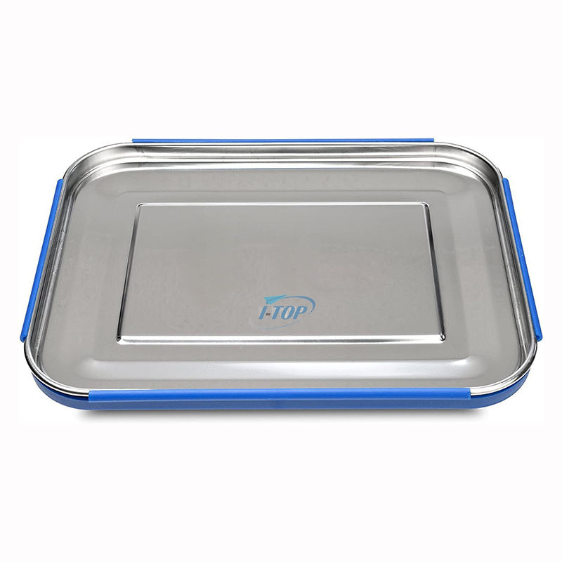 Fiambrera resistente a fugas de acero inoxidable para niños, apta para lavavajillas, sin BPA, con logotipo personalizado, con pestillos
