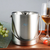 Para fiestas y bufé, cubo de hielo, contenedor de hielo grande, botellas de champán, vino, cubo de hielo de acero inoxidable con tapa y pinzas