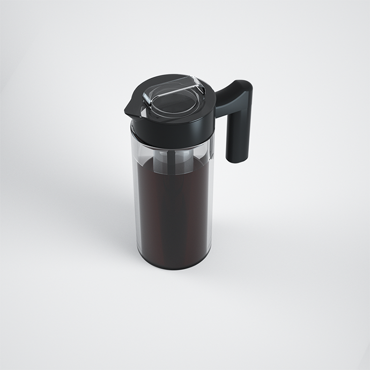 Respetuoso con el medio ambiente, sin BPA, venta al por mayor, 1300ml, vidrio transparente de borosilicato, jarra para café frío con infusor extraíble