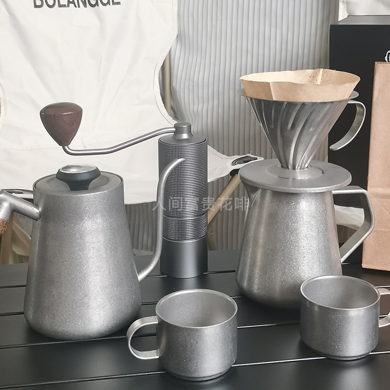 Juego de café V60, molinillo de café con rebabas de cerámica, filtro de goteo, hervidor, bolsa de viaje, Kit de regalo, herramientas de Barista, juego de regalo de café Espresso