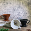 Filtro de café v60 de porcelana en relieve multicolor personalizado, goteador de café de cerámica