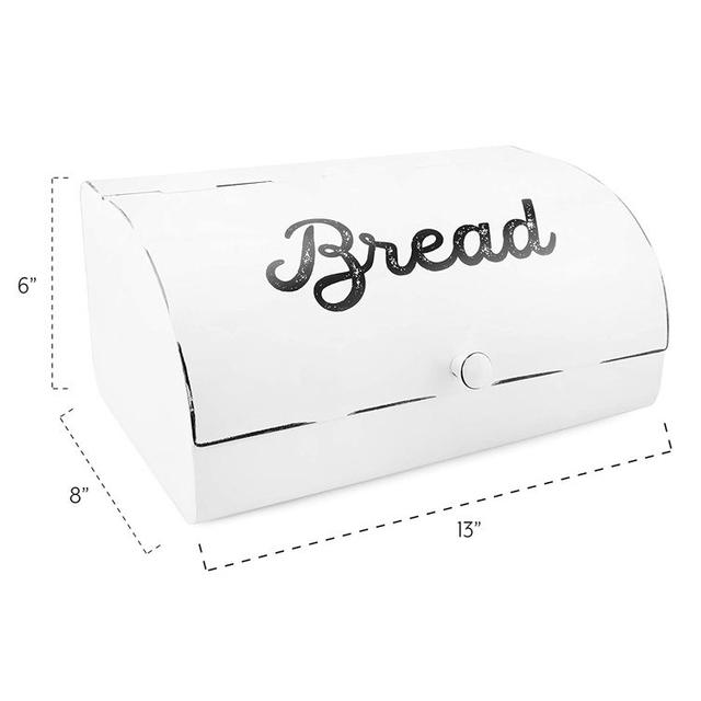 Contenedor de almacenamiento de caja de tostadas de pan de acero inoxidable más vendido Contenedor de comida de acero inoxidable de metal con tapas
