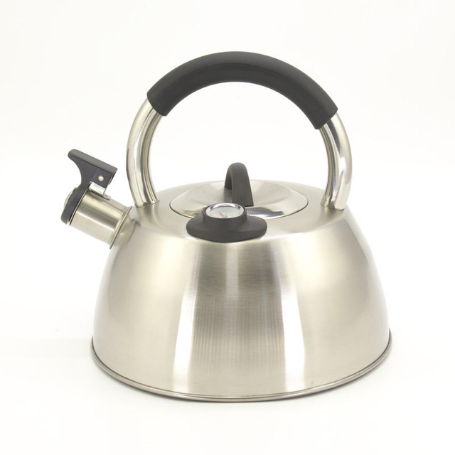 IT-CP1049 tetera silbante de té de acero inoxidable estilo europeo con mango